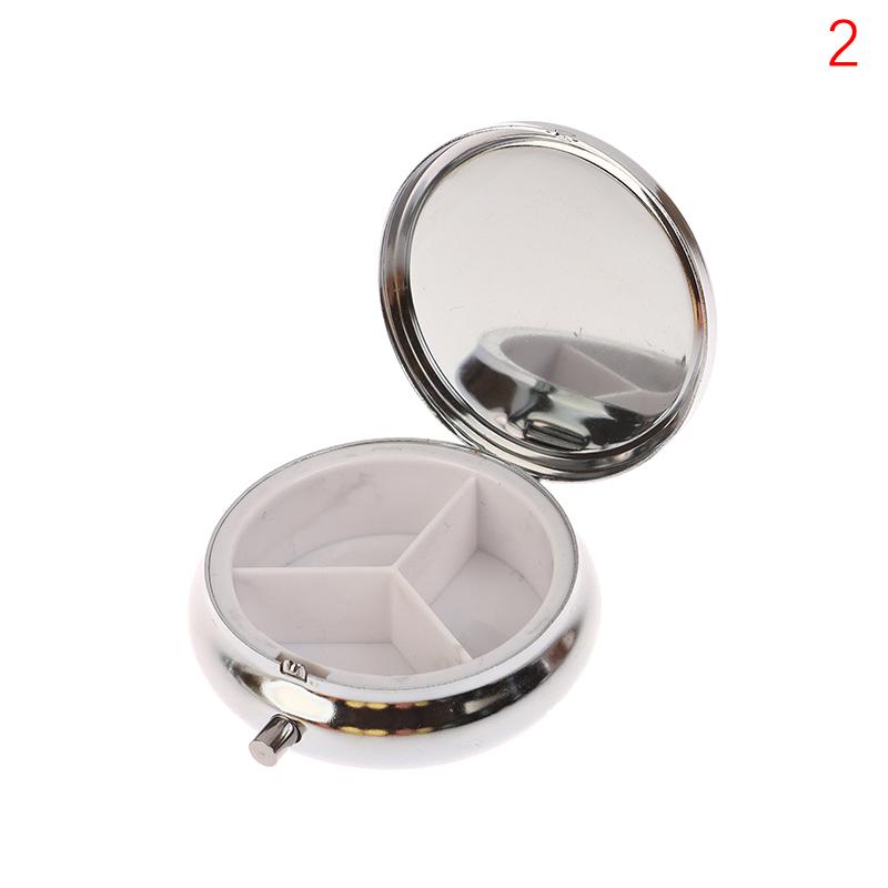 3 отделения таблетница дорожная таблетница делитель контейнер винтажные лекарства таблетница с зеркалом коробка для лекарств