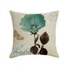 Floral Butterfly Leaves Pillow Summer Garden Scene Cover Bedroom Decoration Soft