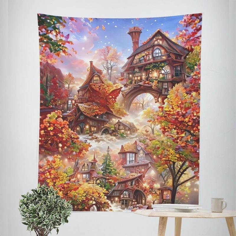 Декоративный гобелен «Сцена из усадьбы мечты» для домашнего декора — фото 8