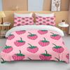 Sweet Strawberry Print Bedding Set Duvet Cover 1 Duvet Cover 2 Pillowcases Adult And Kids Bedding Set Luxury Queen Bedding Set