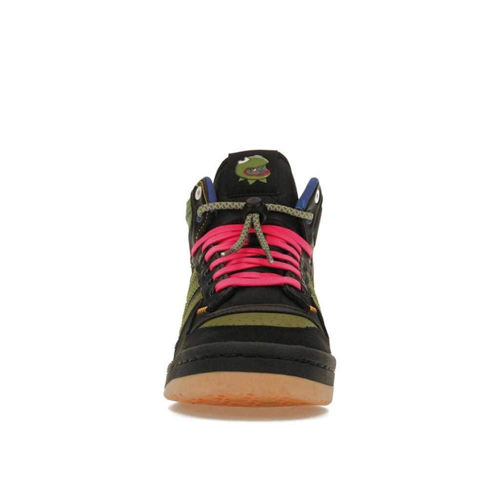 Hebru Brantley x adidas Forum Mid RT Frogboy Unisex Sneakers Black Core-Black Tech-Olive GZ4396