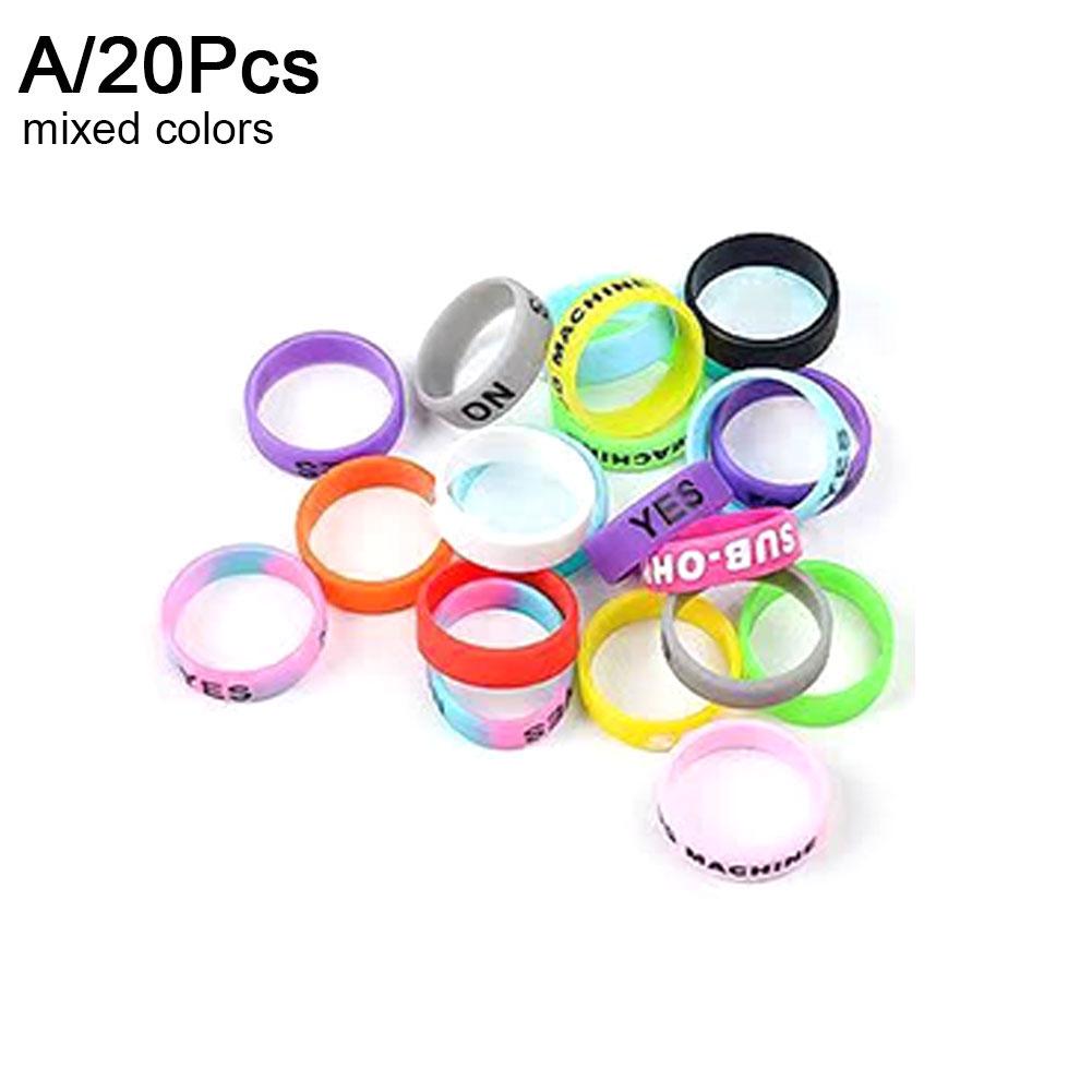 NEW 20/50Pcs Silicone Anti-skid Rod Ring Silicone Stopper Rubber Ring Fishing Rod Handle Protective Case Fishing Accessories