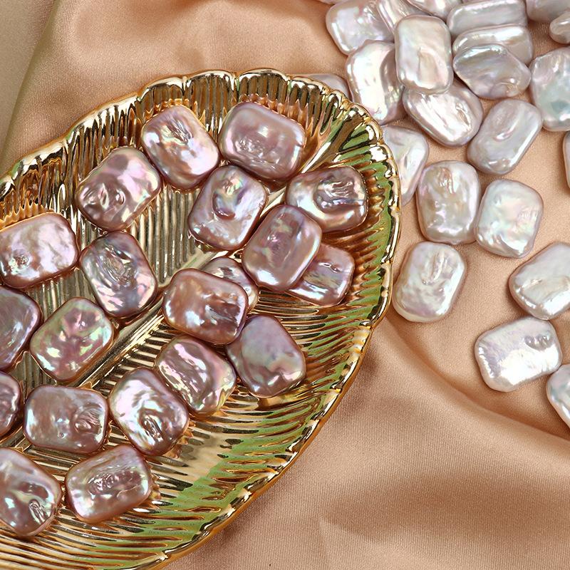 Strong Light Natural Pearl Baroque Square Pearl Loose Bead Bare Bead DIY Earrings Necklace Accessories Spot Batch