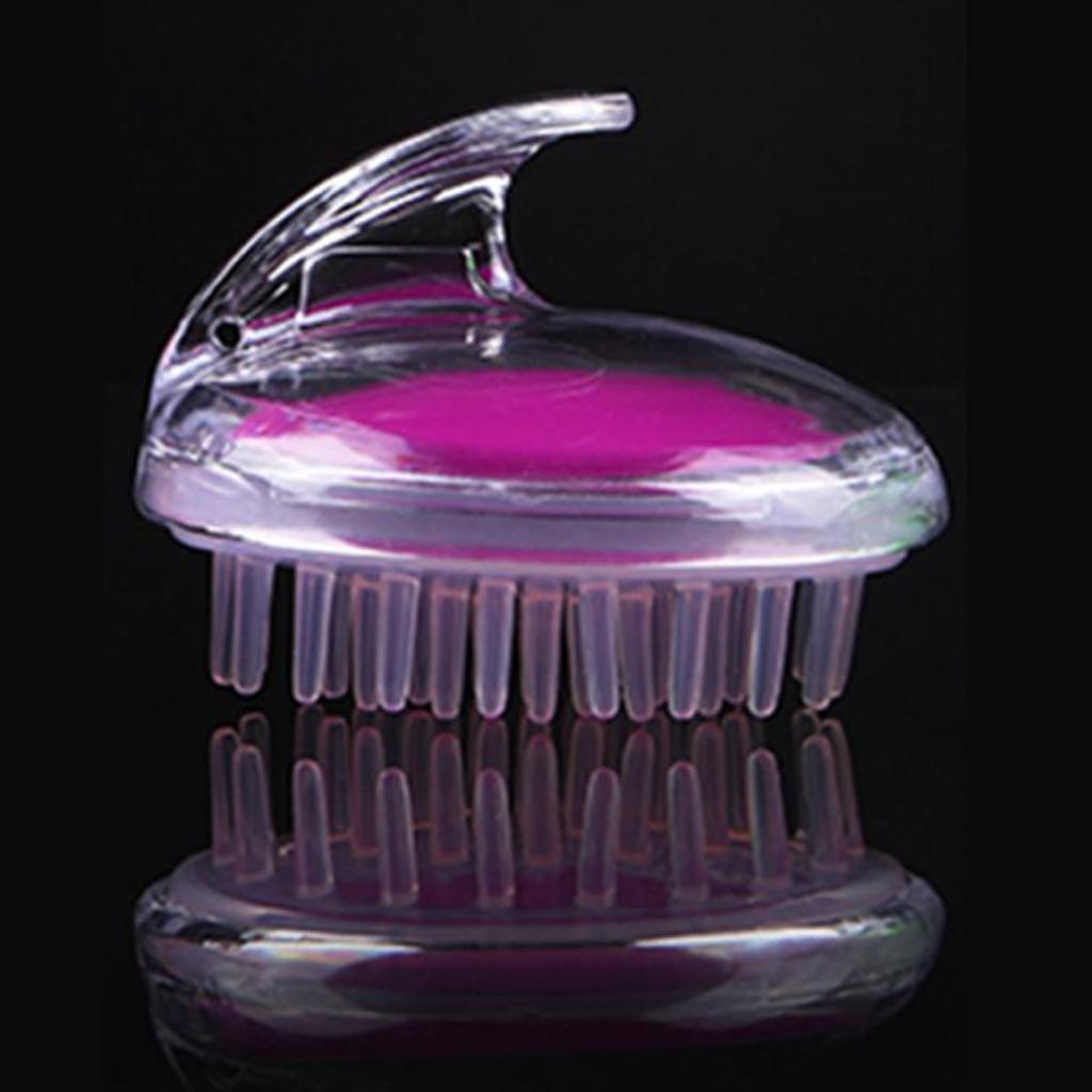 1 X Silicone Shower Shampoo Body Wash Dandruff Brush Hair Scalp Massager