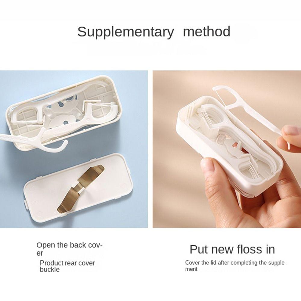 Care Oral Cleaning Automatic Case Teeth Floss Storage Box Teeth Flosser Stick Floss Pick Dispenser
