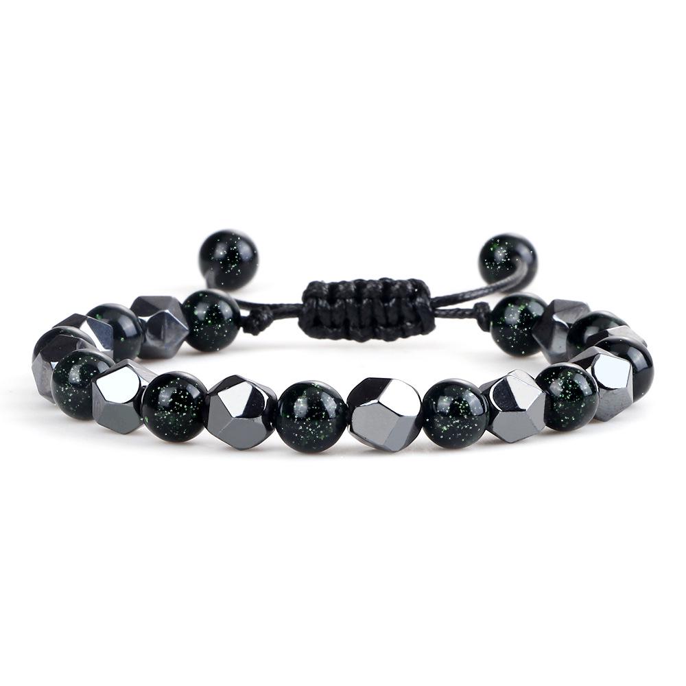 Obsidian Tigerauge & Schwarzer Achat Lavastein Armband