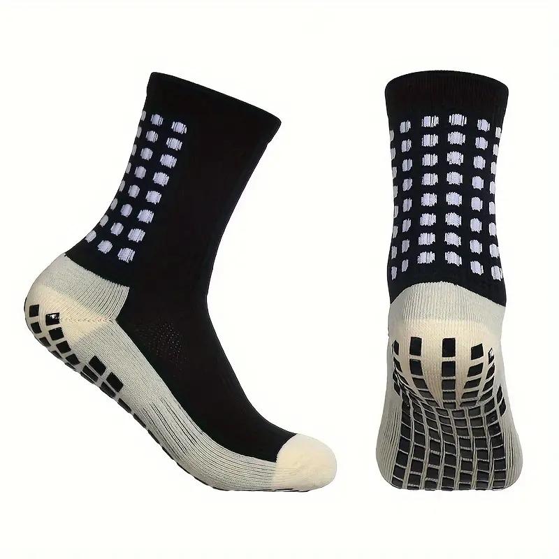 Chaussettes de football antidérapantes pour hommes et femmes, chaussettes de sport respirantes en silicone, chaussettes de sport en plein air, de course à pied, de cyclisme