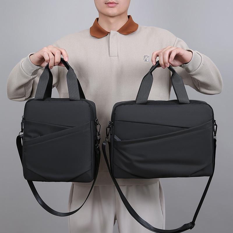 Customized Men's 15.6'' Business Casual Crossbody Tote Laptop Bag with Logo Print