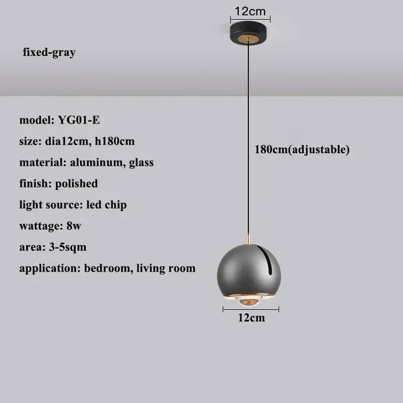 Modern minimalist LED pendant light adjustable angle circular pendant light stretchable luxury home decoration lighting fixtures