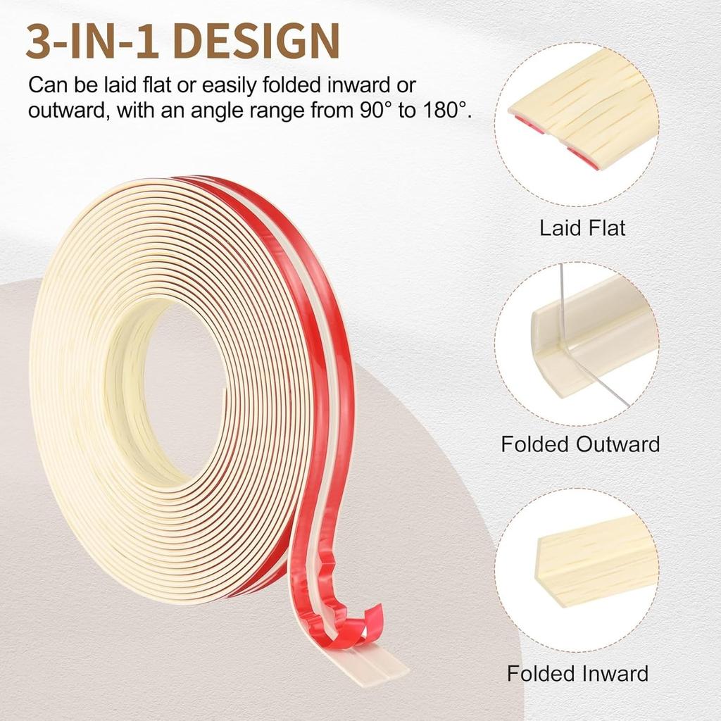 1PC 3Meters Self Adhesive Wall Corner Protector Guard Flexible Peel And Stick Molding Trim for Ceiling Countertop Edge Protectio