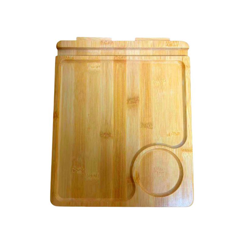 Bamboo Armrest Tray: Portable, Foldable & Round Sofa Table