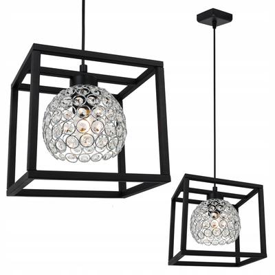 HANGING LAMP CAGE ELEGANT GLASS BALL