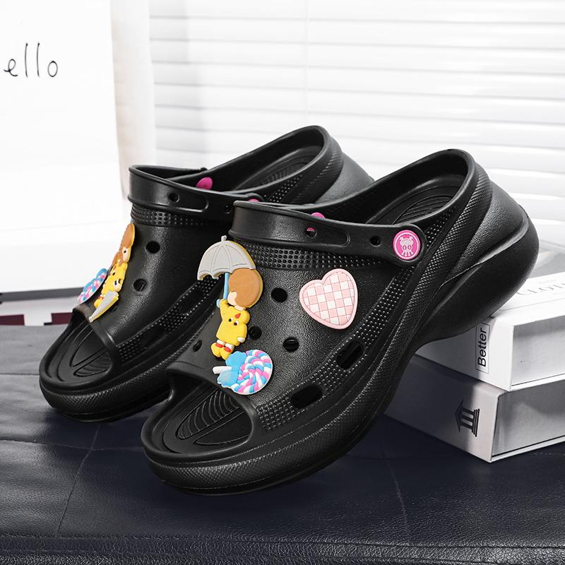 Summer Large Size Women's Sandals Shoes Increase Hole Shoes Summer Beach Sandals