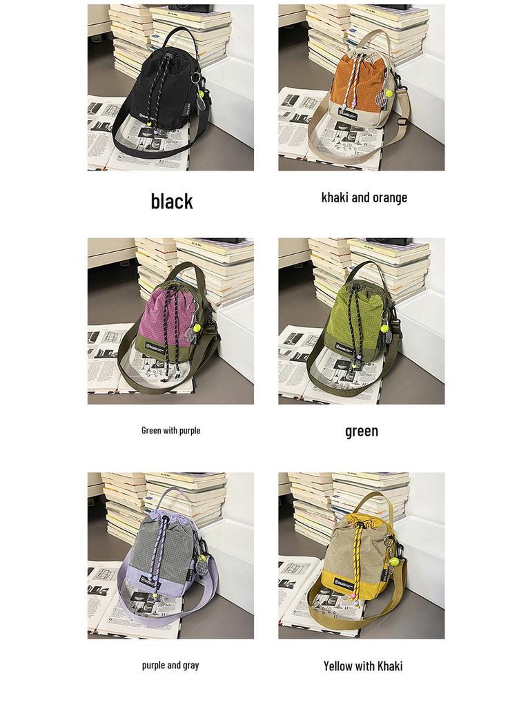 Multifunktionale leichte Outdoor-Umhängetasche für Männer und Frauen - Tragbarer Wasserflaschenhalter, Handytasche und kleiner Rucksack zum Wandern.