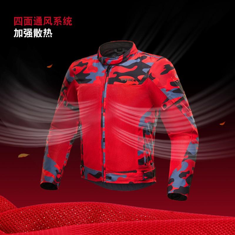 Mens Motorcycle Riding Suit Set Breathable Mesh Long Sleeve Waterproof Off-Road Racing Gear Use