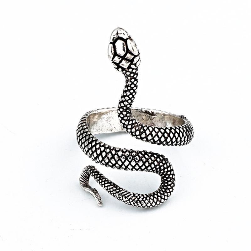 European  American Fashion New Style Snake Ring Jewelry Adjustable Open Size