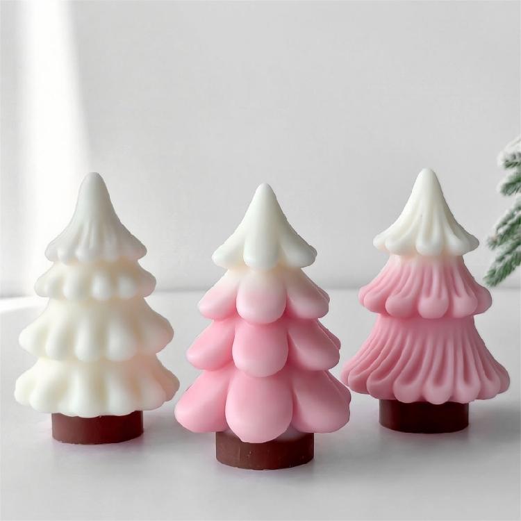Silicone Moulds Christmas Tree Candle Molds Ornament Molds Epoxy Resin Molds Plasters Molds for Candle Making
