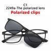 23XXA Gather 6PCS Magnetic Polarized Clip On Sunglasses Women Men Plastic Frame for Night Driving Sunglasses UV400