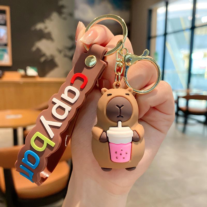 

Милый брелок Капибара-кун: Мультяшный брелок-подвеска для машины или сумки, идеальный маленький подарок. Individually Packaged