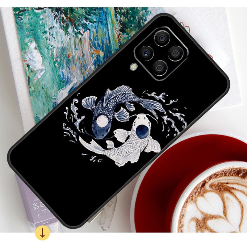 Koi Fish Yin Yang Case For Samsung Galaxy M15 M21 M31 M55 M56 M36 M16 M06 M13 M33 M53 M12 M32 M52 M14 M34 M54