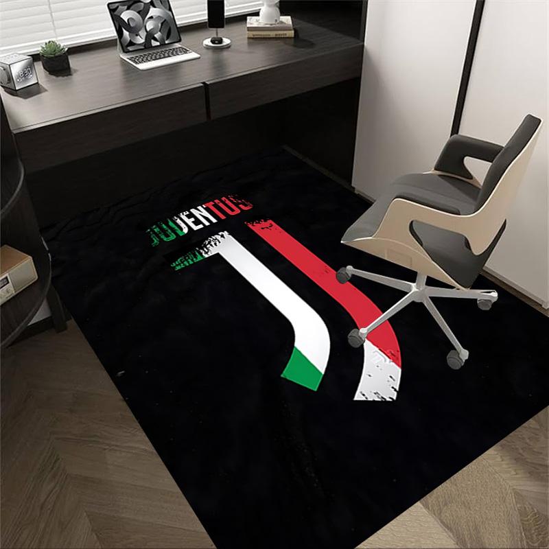 Vintage Juventus Football Logo Carpet For Playroom Bedroom Living Room Sofa Home Decor Kids Game Area Rug Nonslip Floor Mat