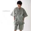 Kimonomachi Original Jinbei Šedé pruhované bavlněné prádlo Jinbei Velikost L Denní dárek Dárek do salonku Velká velikost [KIMONOMACHI] [Kjótský pánský otec's