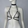 Outfitgirl Sling Rhinestone Mesh Shoelace Tops Party Music Festival Matching Sexy Mesh Camisole Vest