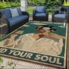 Kreativer Teppich – 'Lost Your Mind, Find Your Soul' Fußmatte für Wohnzimmer, Schlafzimmer, Kinderzimmer, Außenbereich, Garten