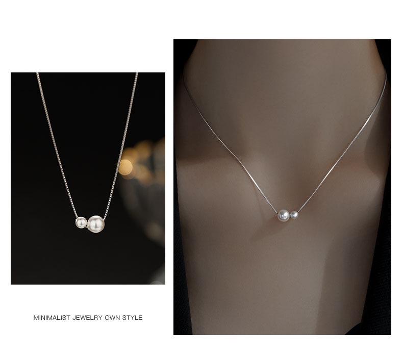 Women's Luxury French Pearl Necklace - 2022 Elegant Niche Clavicle Chain with Cool, Simple, and Personalized Style