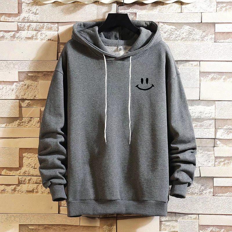 Autunno Cotone Maglione con Cappuccio Uomo Loose Plus Size Sports Felpa con  cappuccio Smiley Stampa Top Coat acquista in modo economico — spedizione  gratuita, recensioni reali con foto — Joom