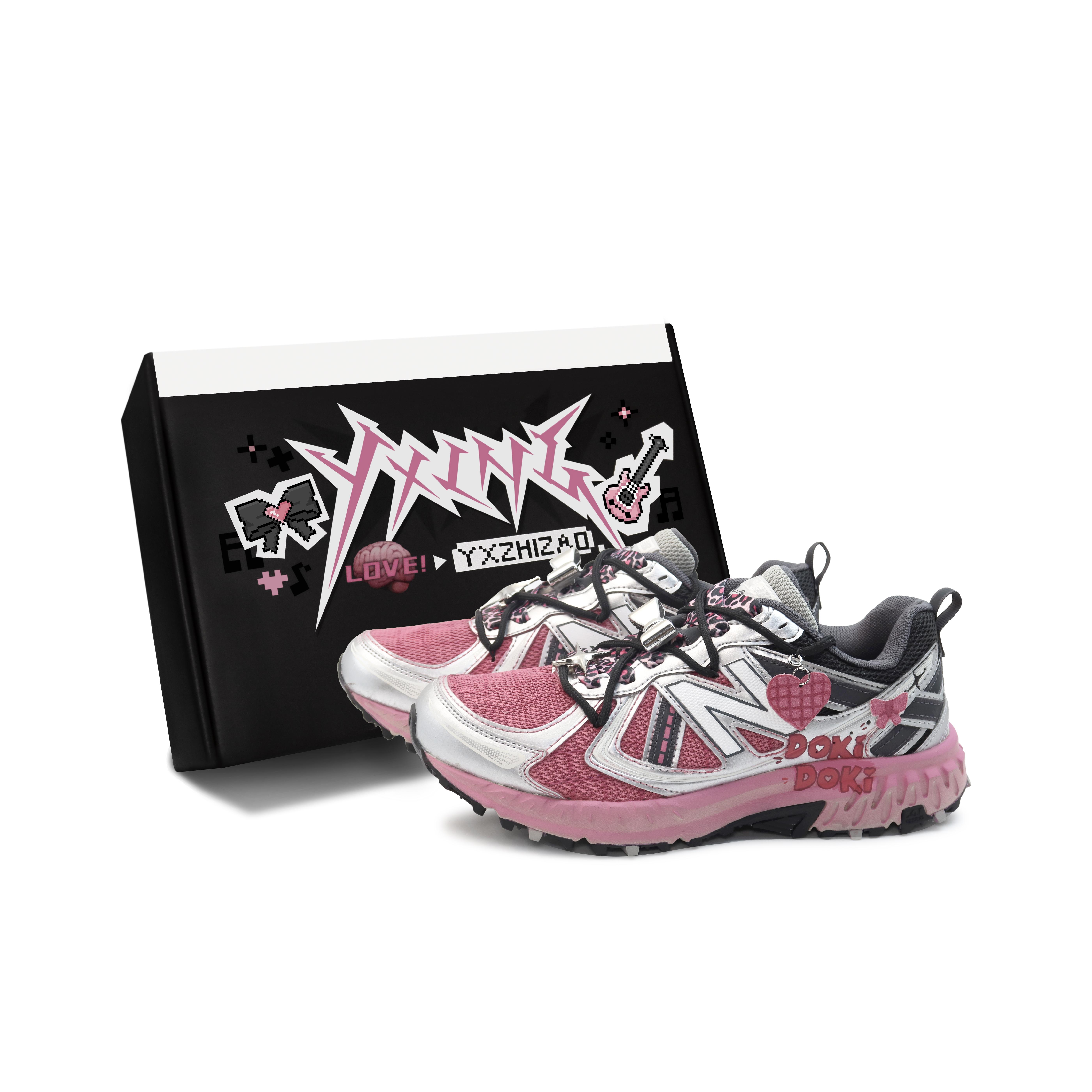 New Balance NB 410 Running Shoes Unisex Black Pink MT410KR5(Team186-DokiS-BOX) 40.5