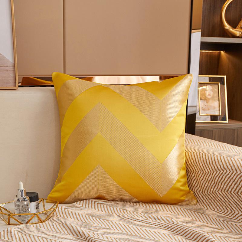 

45x45cm Simple Jacquard Square Cushion Cover Polyester Geometric Pattern Throw Pillowcase Decorative Pillows for Sofa Decor Home 45x45cm