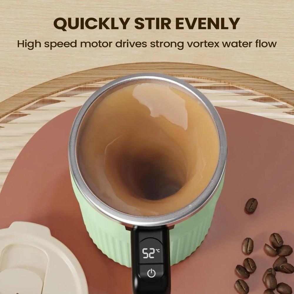 Temperature Display Automatic Stirring Cup 400ml Capacity Electric Coffee Mug  Coffee Tea