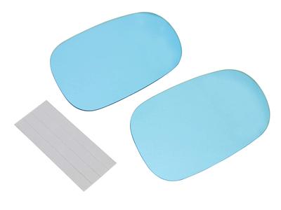 POSH 158580-11 Motorcycle Supplies Blue Mirror Lens Hydrophilic (Set of 2)