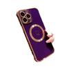Applicable To iPhone17Promax Electroplating Double Love Mobile Phone Case Apple 16Pro Magnetic Anti-drop 15 Protective Case