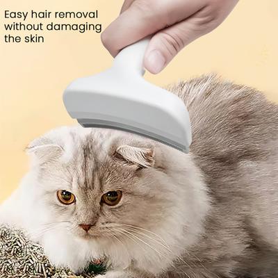 Pieptene V-Tooth pentru Îndepărtarea Părului Mort Animale de Companie Perie de Îngrijire Dinte 1mm Pieptene pentru Deshedding cu Mâner Ergonomic pentru Câini Pisici