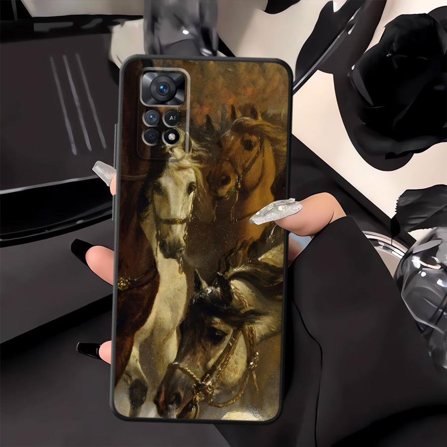 Case for Xiaomi Redmi Note 9 13 Pro Plus 10 11 14 11s 12s 10S 9S 12 Pro 7 8 Funda Phone Cover Cool Horse