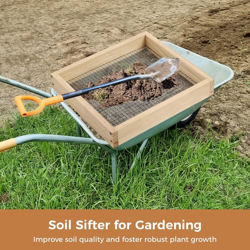 Grondzeef Voor Tuinieren 2/5" Maas Compostzeef Voor Zeven Aarde Stenen Houten Metaal Draadgaas Tuinzeef Voor Potplanten