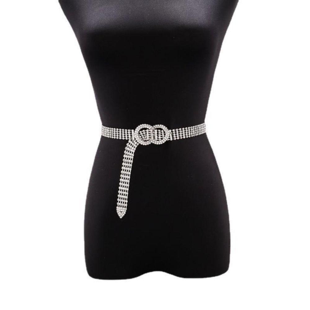 Shiny Rhinestone Belt Body Jewelry Women's Belly Chains High-end Crystal Waist Chain  Female