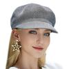 Retro Beret Caps For Women Solid Color Breathable Mesh Design Sun Protection Uv Block Spring Summer Linen Girls Adjustable Daily