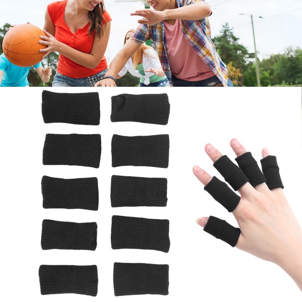 10Pcs Sport Finger Protectors Support Finger Brace Elastic Thumb Sves for Playing Basketball Sports