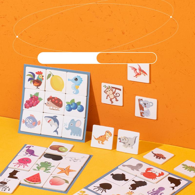 Wooden Montessori Find Shape Toys Animal Fruit Shadow Pairing Shape Puzzle Logical Thinking Game Educational Toys For Children