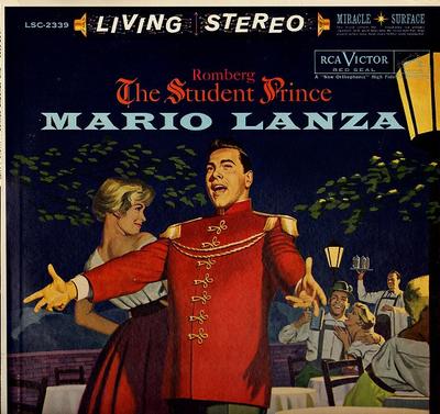 LP Record MARIO LANZA : SIGMUND ROMBERG - The Student Prince LSC2339 RCA Victor Red  1960 US Pop Used