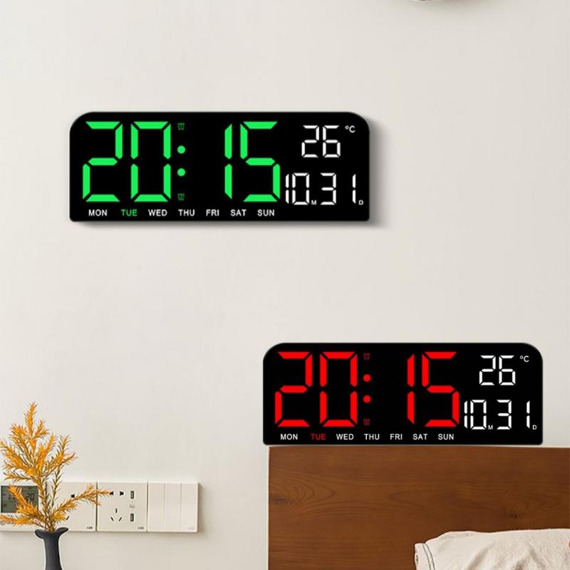 1 Set Digital Wall Clock Large Led Digital Wall Hang And Display Stand Clock With Timer & Countdown For Students