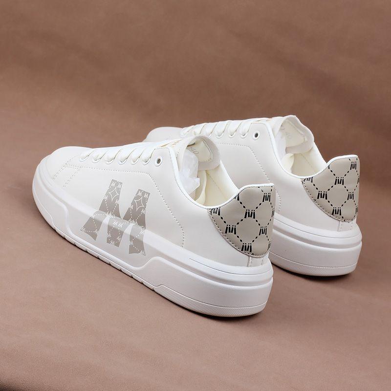 Men's Forrest Gump shoes new round head heightening sports and leisure shoes student British simple white shoes large size