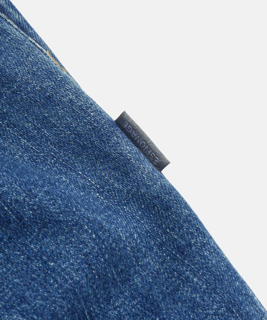 ESPIONAGE Double Pleats Denim Shorts Washed Indigo