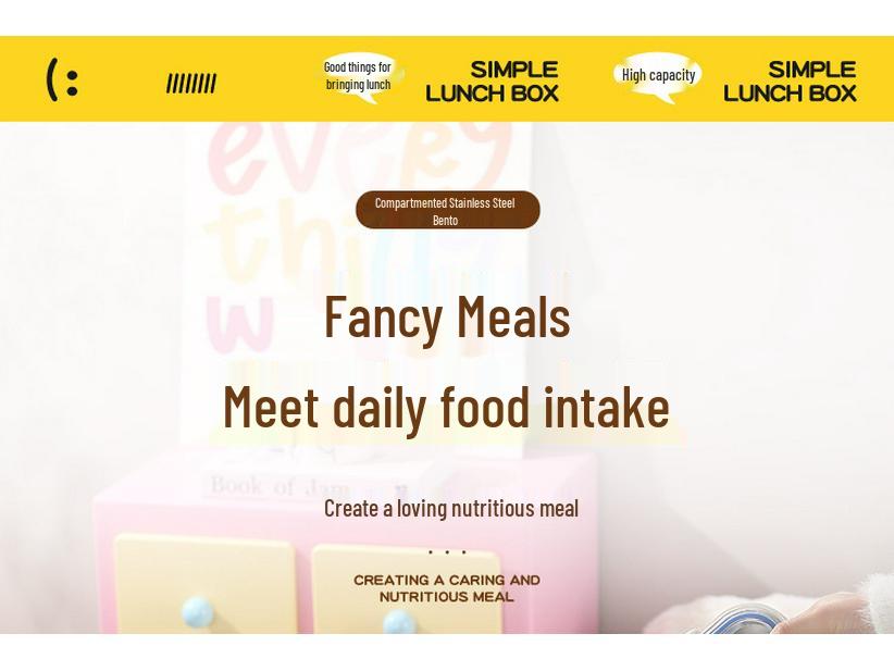 304 Stainless Steel Bento Lunch Box for Students and Office Workers - Microwave Safe and Leakproof