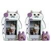 Klarer Acryl-Bilderrahmen Cartoon-Katzen Fotorahmen Foto-Display-Halter für Zuhause Büro Schreibtisch Dekorationen Sammlungen