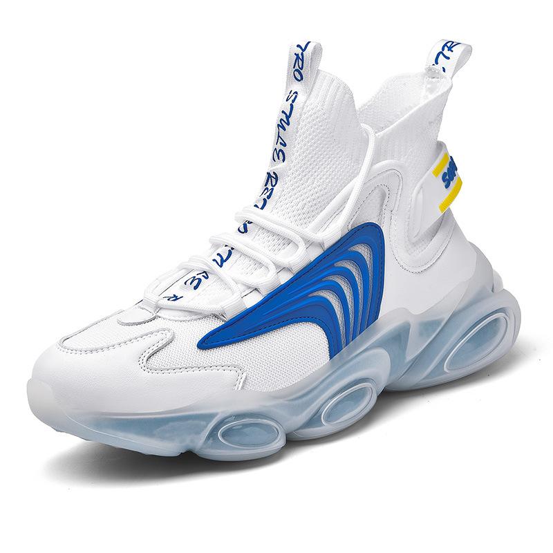 

Мужская обувь осень и зима новая кожа водонепроницаемая спортивная обувь попкорн амортизирующая беговая обувь баскетбол увеличивающая рост обувь для папы 39