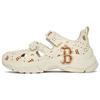 MLB Chunky Mask EVA Street Style Logo Non-Slip Durable Breathable Sports Sandals Unisex sandals Beige 3ASDCMM33-43CRS